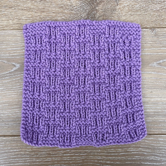 Set of 3 Handmade Lilac Purple Shade Dishcloths - Picture 6 of 8